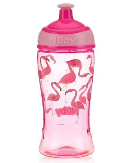 Nuby Pop Up Super Slurp Pink - 360 ml