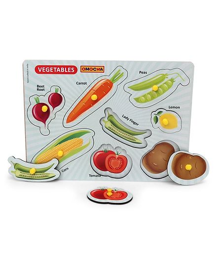 Omocha Pegged Vegetable Puzzle - 8 Pieces