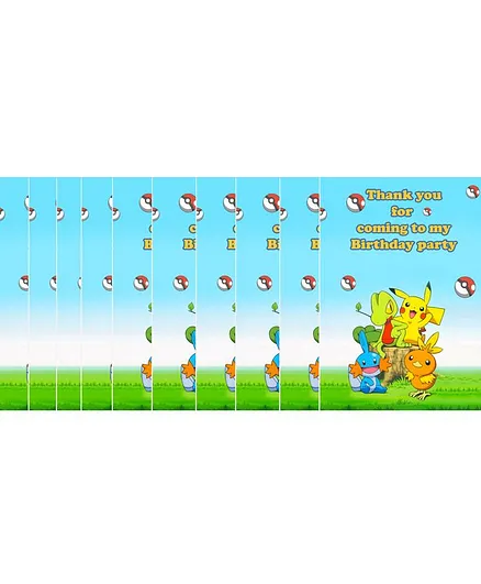 Funcart Pokemon Thank You Cards Multicolour - Pack of 10