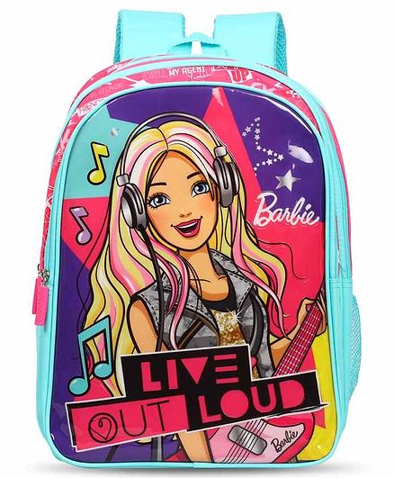 Barbie Live Out Loud School Bag Pink Blue - 18 Inches