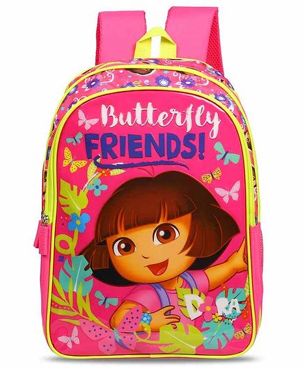 Dora The Explorer School Bag Pink - 14 Inches