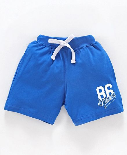 Fido Shorts With Drawstring 86 Bikers Print - Royal Blue
