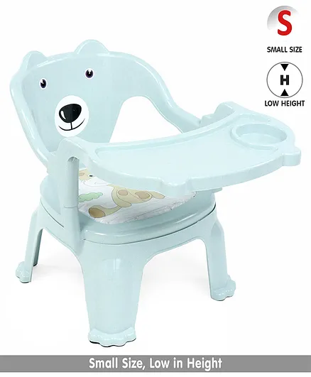 Light Weight Chair With Feeding Tray Bear Print - Blue
