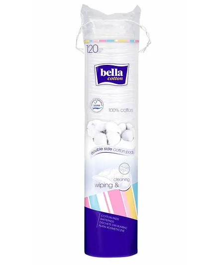 Bella Double Sided Cotton Pads - 120 Pieces