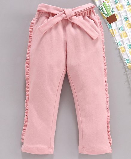 Babyhug Full Length Solid Lounge Pant - Pink