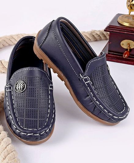 Cute Walk by Babyhug Party Wear Loafers - Navy Blue