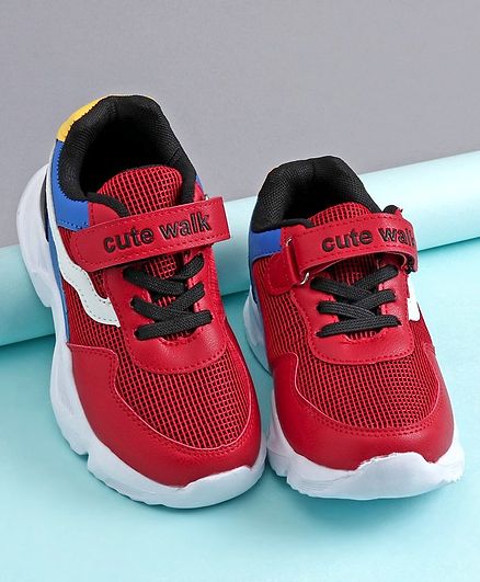 Cute Walk by Babyhug Sports Shoes - Red