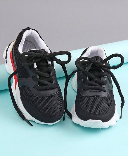 Cute Walk by Babyhug Mesh Sport Shoes - Black