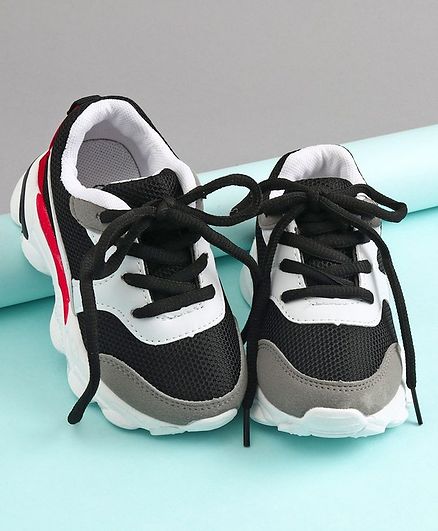 Cute Walk by Babyhug Mesh Sport Shoes - Grey White
