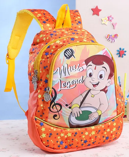Chhota Bheem School Bag Orange - 13 Inches
