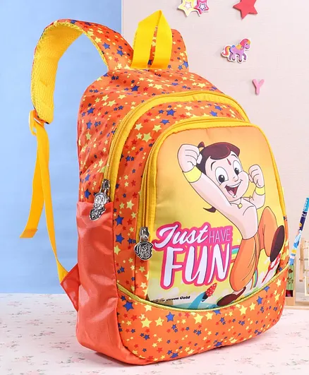 Chhota Bheem School Bag Orange - 13 Inches
