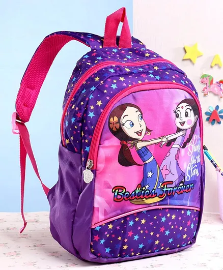 Chhota Bheem School Bag Purple - 13 Inches