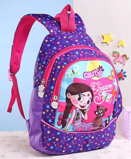 Chhota Bheem School Bag Purple - 13 Inches