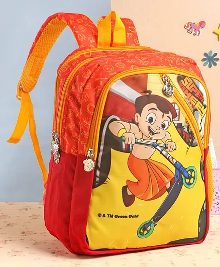 Chhota Bheem School Bag Orange - 14 Inches