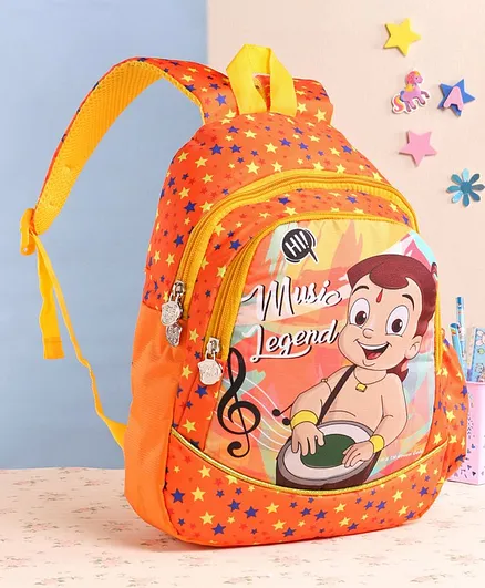 Chhota Bheem School Bag Orange - 15 Inches