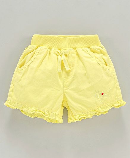 Spicy Kids Ruffled Shorts - Yellow