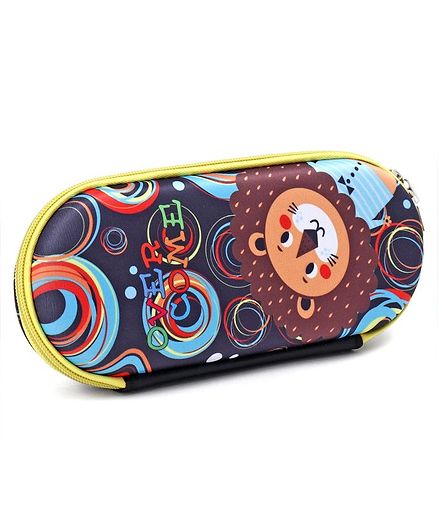 Pencil Pouch Lion Print - Multicolor