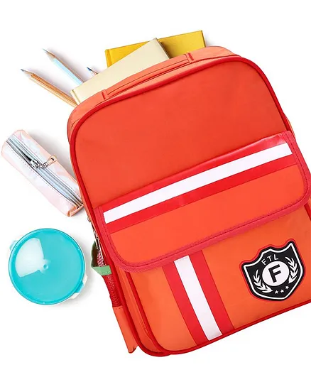 Printed School Bag Orange - 12.9 Inches