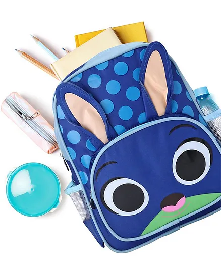 School Bag Bunny Design Blue - 13.3 Inches