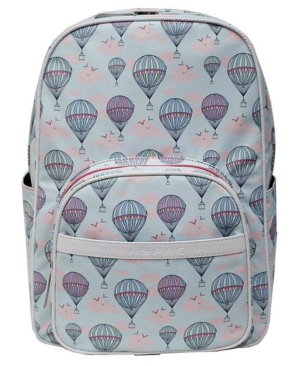 Kaypac School Bag Hot Air Balloon Print Light Blue - 13.38 Inches