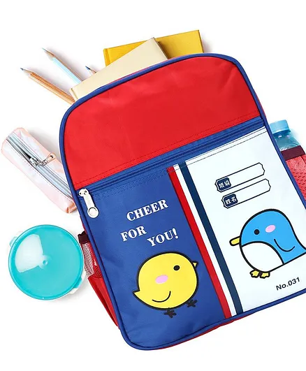 Pre-School Kids Bag Bird Print Red - 13.38 Inches