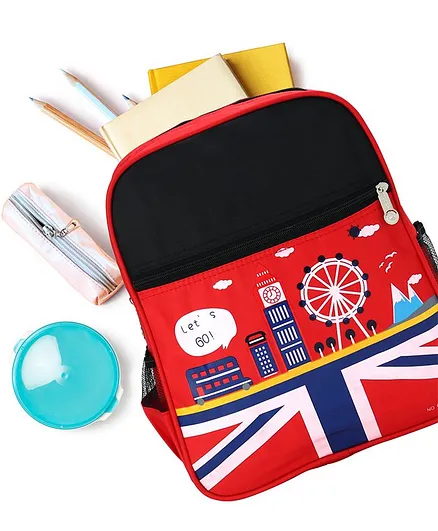 School Bag Teddy London Red - 13.38 Inches