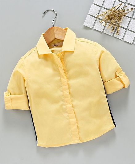 Adams Kids Solid Full Sleeves Shirt - Yellow