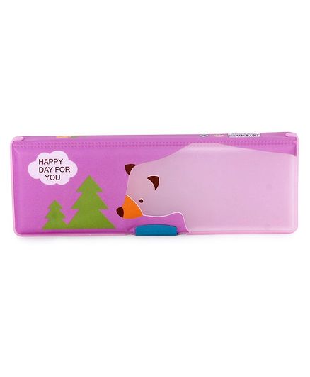 Magnetic Pencil Box Bear Print - Purple