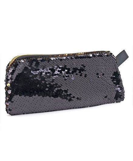Sequins Pencil Pouch - Black