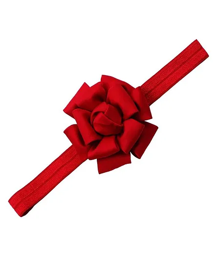 Bellazaara Flower Detailed Headband - Red