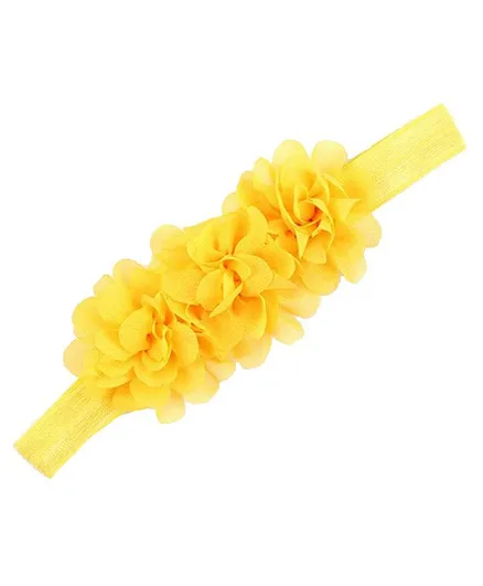 Bellazaara Flower Detailed Headband - Yellow