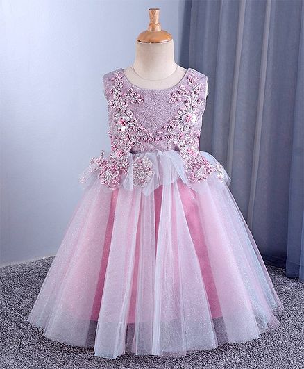 Mark & Mia Sleeveless Frock Pearl Embellishment - Pink