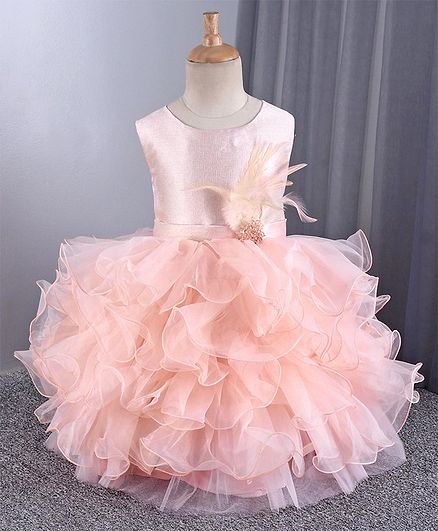 Mark & Mia Sleeveless Solid Color Frock - Light Pink