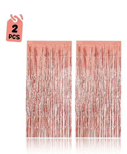 Party Propz Metallic Tinsel Foil Fringe Curtains - Set of 2