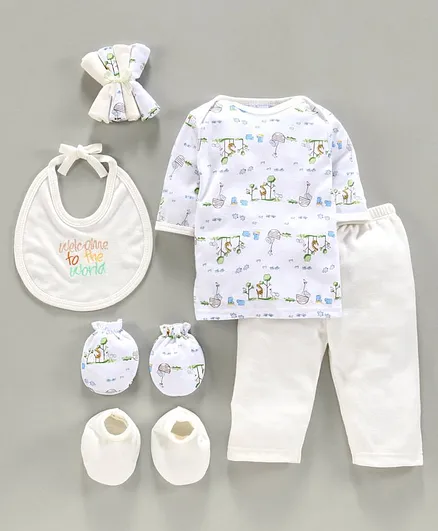 Montaly Clothing Gift Set Teddy Tree Cream- 9 Pieces