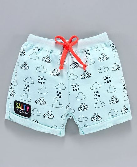 Ollypop Shorts Cloud Print - Blue