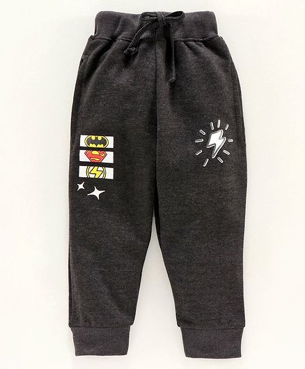 Eteenz Full Length Track Pant Justice League Logo Print - Dark Grey