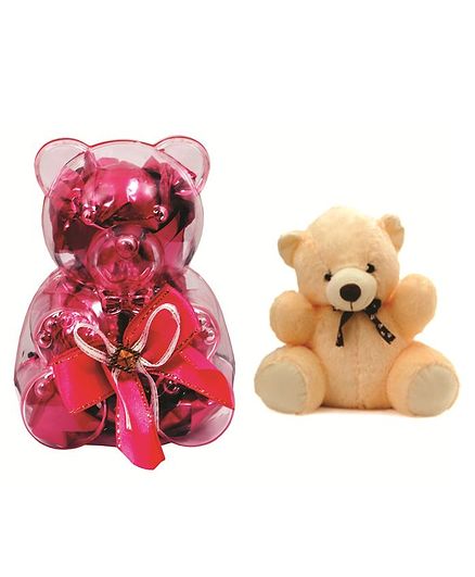 Skyloft Chocolate Box with Teddy Gift Set - Pink Cream