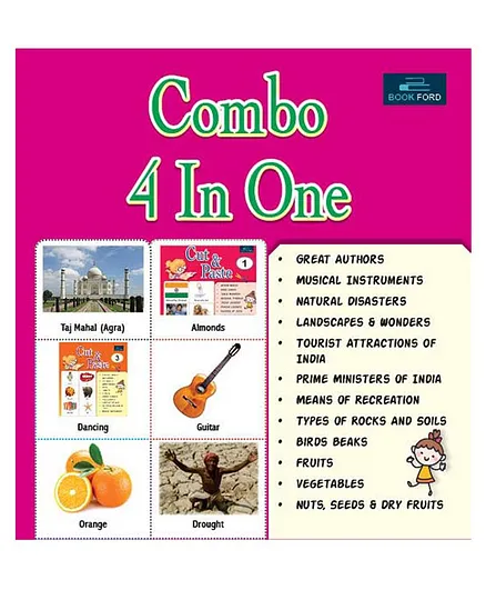 Book Ford Publications Cut & Paste Combo of 4 Books - English