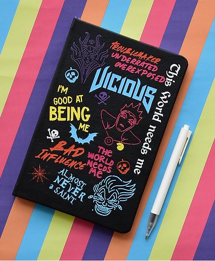 Doodle Disney Villain Theme Single Line Diary - 192 Pages