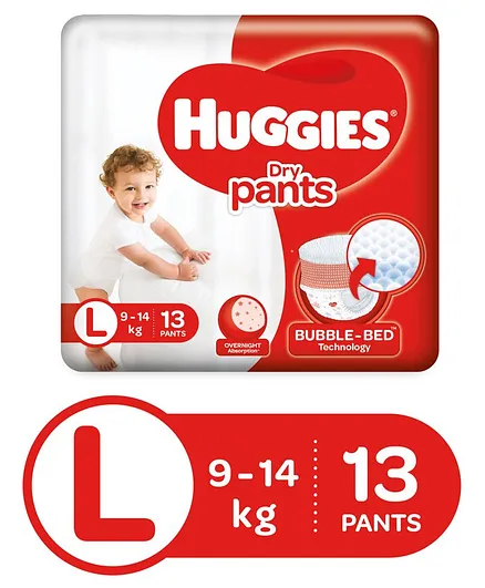 Huggies Dry Pants Large Size Diapers - 13 Pieces