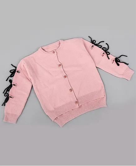WhiteHenz Clothing Solid Full Sleeves Sweater - Pink