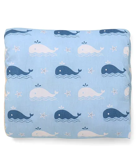 Arm Nursing Pillow Whale Print - Blue