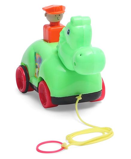 Toyzee Press & Go Hippo - Green