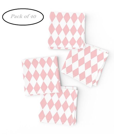 Party Anthem Paper Napkins Diamond Print - Pack of 40 Sheets