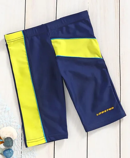 Lobster Knee Length Swimming Trunks - Navy Blue