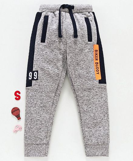 Ollypop Full Length Lounge Pant Biker Print - Grey