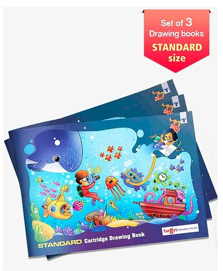 Target Standard Size Drawing Book Set of 3 - 36 Pages each