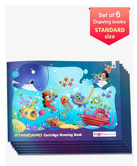 Target Standard Size Drawing Book Set of 6 - 36 Pages each