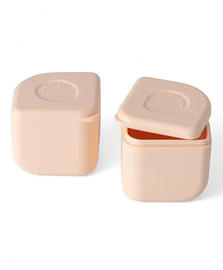 Miniware 100% Silicone Leakproof Silipods Pack of 2 - Peach - 120 ml